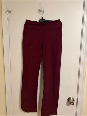 Skechers Women's Maroon Pull-On Straight Leg Pants